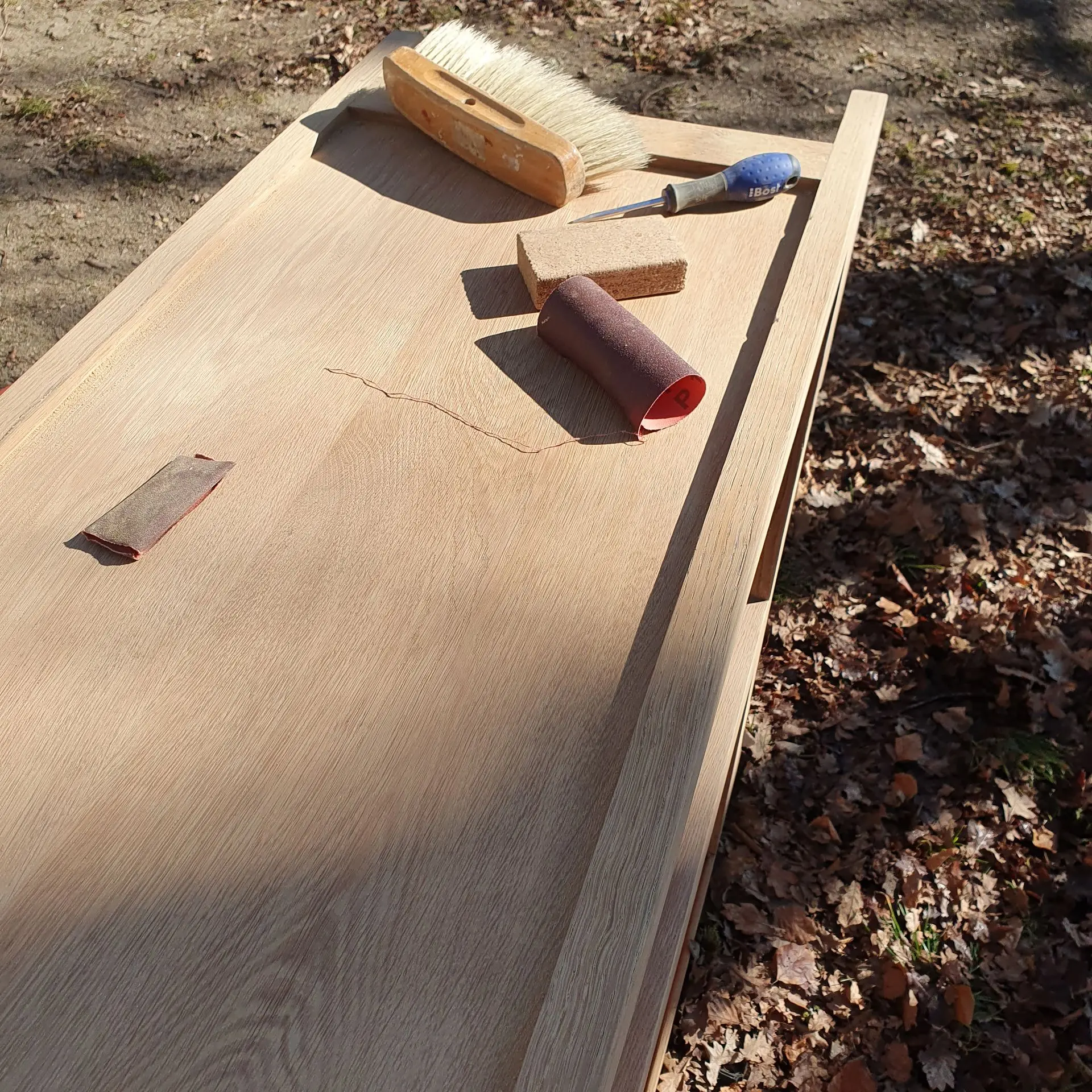 ponçage meuble chêne