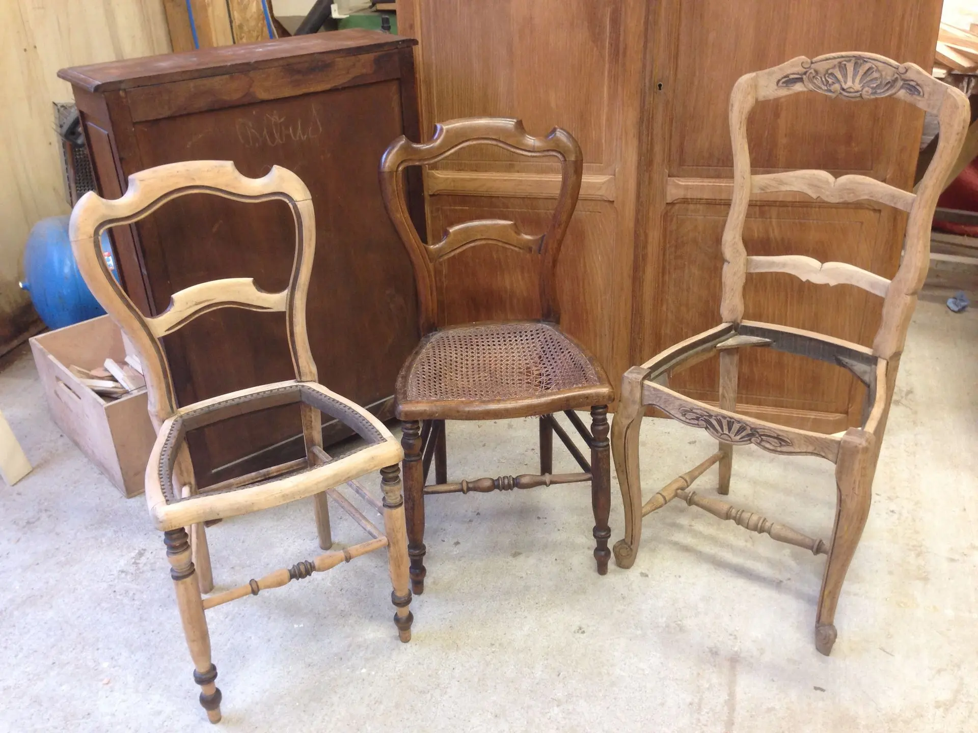 chaises avant restaration