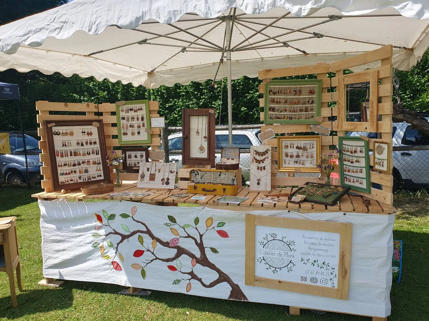 stand de marché 100% palette bois