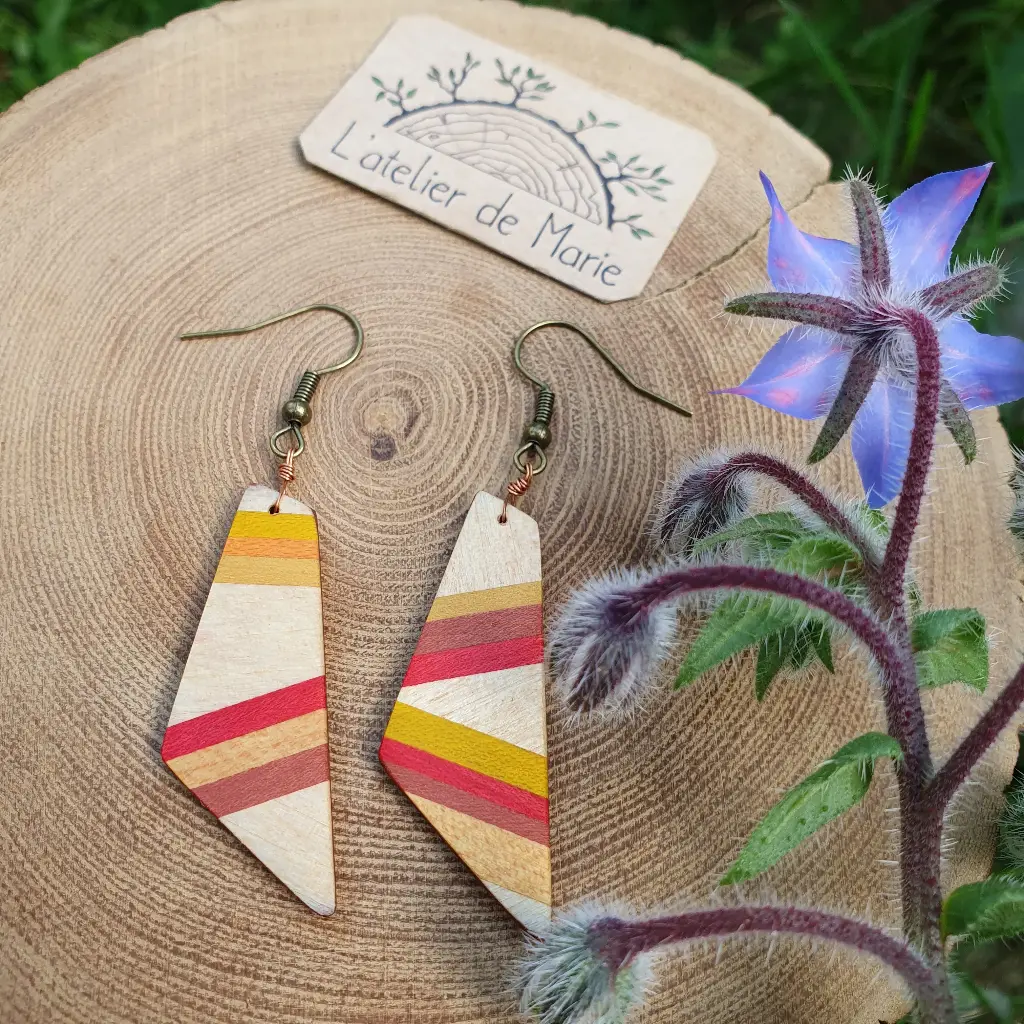 Boucles d'oreilles - couleurs acidulées